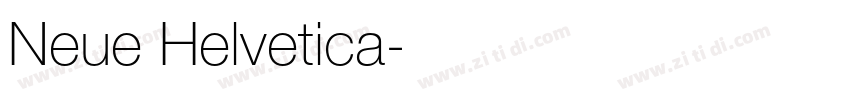 Neue Helvetica字体转换